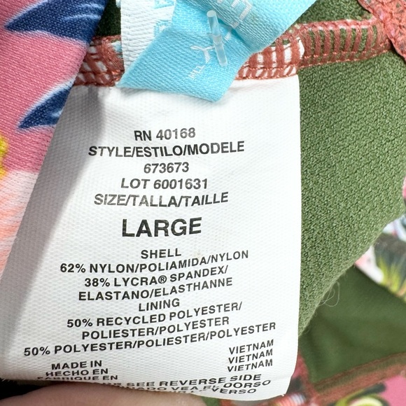 Beach Betty Miracle Brands Tropical Floral Swim Bikini Top Pink Size Large - Picture 3 of 4